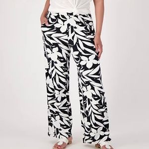 Denim & Co. Beach Jersey Tall Wide Leg Full Length Pant